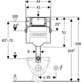 Geberit Sigma UP-SPK 12 cm 6 / 3 Liter