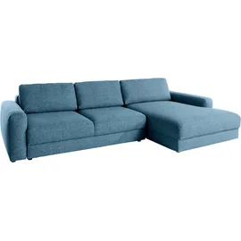 Home Affaire Ecksofa HOME AFFAIRE "Bloomfield, bequem und elegant, Breite 303cm, L-Form", blau (tepestry), B:303cm H:84cm T:176cm, 100% Polyester, Sofas, Ecksofa, wahlweise mit Bettfunktion und Bettkasten, Unser Dauertiefpreis
