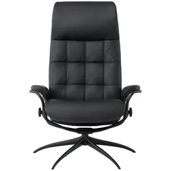 Stressless Relaxsessel mit Hocker  London , schwarz , Maße (cm): B: 80 H: 111 T: 74.0