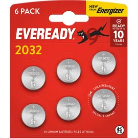 Eveready Knopfzelle CR 2032 3,0 V 6 St.