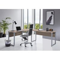 moebel-dich-auf Schreibtisch OFFICE EDITION (Schreibtisch, 1-St., Winkelschreibtisch in 2 Farbvarianten), wechselseitig montierbar - Made in Germany beige