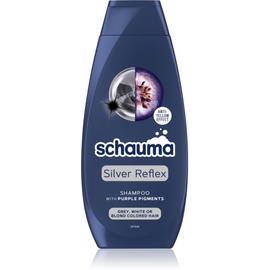 Schwarzkopf Schauma Silver Reflex Shampoo 400 ml Shampoo für graues, weißes oder blond gefärbtes Haar für Frauen