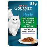 Purina Gourmet Perle Еrlesene Streifen Kalb & Gemüse 26 x 85 g