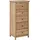 Beliani Kommode mit 5 Schubladen 50 cm Braun
