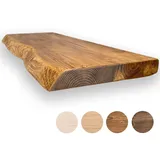 Moontree Wandregal 130 x 30 x 4,4 cm Dunkle Eichenoptik