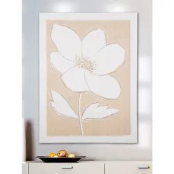 GILDE Leinwandbild »Bild "Blume auf Tuch"«, (1 St.) GILDE Farbe Bild(er): creme