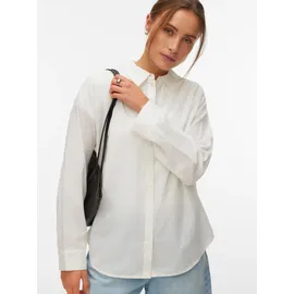 Vero Moda Langarmbluse VMODONA LS SHIRT WVN NOOS Baumwolle, regular fit weiß L (40)