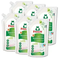 Frosch Weichspüler Mandelmilch 1 Liter pflegend mit Mandelmilch (6er Pack)