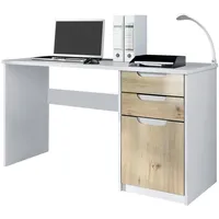 Vladon Schreibtisch Silbereichen, 129x76x60 cm, Arbeitszimmer, Schreibtische, Bürotische
