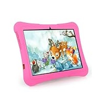Veidoo Kinder-Tablet-PC, 10 Zoll Android 13 Tablet für Kinder mit 8 GB (4 + 4 Expand) RAM 128 GB ROM, Octa-Core-Prozessor, WiFi 6, Augenschutz IPS-Bildschirm, Kindersicherungs-App (Pink)