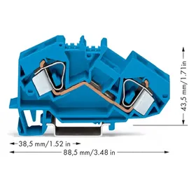WAGO GmbH& Co. KG Durchgangsklemme 0, 2-16mmq blau