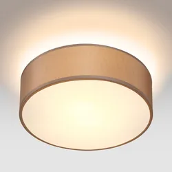 Deckenlampe Taupe Stoff Ø30cm