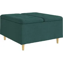 vidaXL Aufbewahrungsottomane Stoff 80 x 45 x 80 cm Dunkelgrün