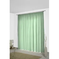 Vorhang WIRTH "Neveres" Gr. 1, grün (jade), B:135cm H:145cm, Jacquard, Baumwolle, Gardinen