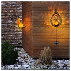 etc-shop LED Solarleuchte, LED-Leuchtmittel fest verbaut, Solarleuchte Gartendeko Steckleuchte LED Außenleuchte bunt