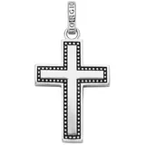 Giorgio Martello Milano Kreuz, Rand mit Kugeloptik, Silber 925 Charms & Kettenanhänger Silber Damen