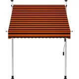 vidaXL Einziehbare Markise Handbetrieben 150 cm Orange und Braun