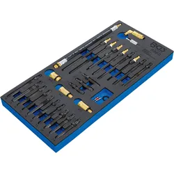 Werkzeugset BGS "Adapter für Kompressions- und Druckverlusttester", schwarz, Werkzeugsets, 30-tlg., Werkstattwageneinlage 1/3