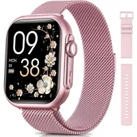 SWGOTA Smartwatch (4,6 cm, Android ios), Smartwatch Damen mit 100 Tagen Akku 1,83" Touchscreen und GPS rosa