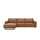 Soho Eckcouch Leder 3-Sitzer Braun
