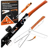Japansäge klappbar 240mm  Inkl. Tieflochmarker  Hochpräzise Profi Handsäge Ho...