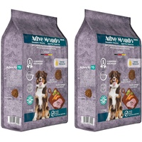 Adve® Mondo Adult Dog: Trockenfutter für ausgewachsene Hunde Aller Rassen – getreidefrei – glutenfrei – Geflügel mit Gemüse – Sensible Verdauung (2 x 3 kg)