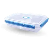 Bestlivings Vorratsdose mit Trenner für Lebensmittel ( 2000 ml ) - Blau - Frischhaltedosen Brotdose, BPA-Frei luftdicht, Aufbewahrungsbox Meal Prep Box, Schale - Blau