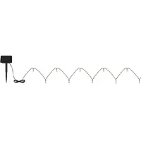 GLOBO Lichterkette Kunststoff 20x LED schwarz matt