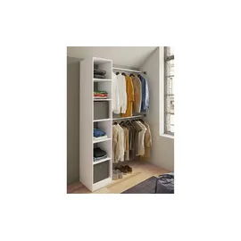 VCM Dacho Kleiderregal 38 x 40 x 194 cm Weiß