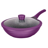 King Wok »NEW~WAVE«, Aluminiumguss, 72254402-0 Aubergine Ø 28 cm + Höhe 8 cm