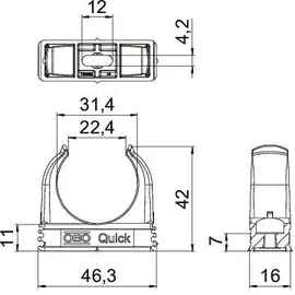 OBO Bettermann Vertr Quick-Klemmschelle 2955 M32