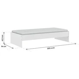 Demeyere Kinderbett Tidy 90 x 200 cm Dekor Weiß