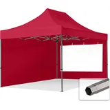 TOOLPORT Faltpavillon 3 x 4,5 m inkl. 2 Seitenteile Rot