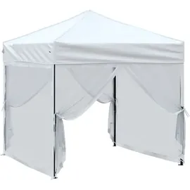vidaXL Partyzelte 2 x 2 m inkl. Seitenwände Weiß