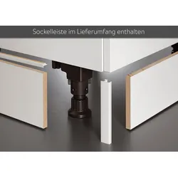 Unterschrank NOBILIA ""Touch", Ausrichtung wählbar, vormontiert, in den Breiten 30, 45 und", front: alpinweiß supermatt, korpus: alpinweiß, B:45cm H:87cm T:58,3cm, Schränke, 60 cm Breite, mit höhenverstellbaren Sockelfüßen, vormontiert