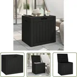 The Living Store - Gartenbox Schwarz 55,5x43x53 cm Polypropylen - Gartenbox - Außenbereich Aufräumen - Gartenorganisation - Stauraum - Polypropylen