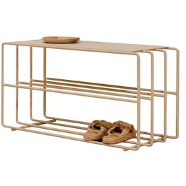 metallbude Schuhregal Neva Stahl Cashew
