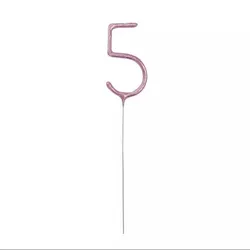 Tortenfontänen mit Nummern - pink, 5