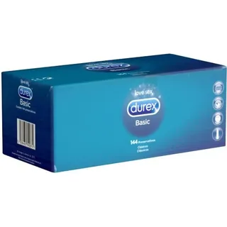 DUREX Natural Slim Fit Kondome für Komfort und Sicherheit, 144 Kondome klein