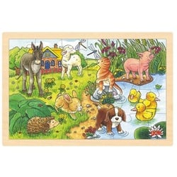 Goki 57890 - Einlegepuzzle Tierkinder II