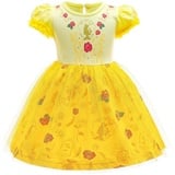 Lito Bngels Prinzessin Belle Kostüm Kleid für Kinder Mädchen, Die Schöne und das Biest Verkleidung Größe 4-5 Jahre 110, Stil B