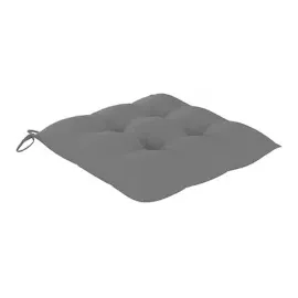 vidaXL Gartenstühle mit Grauen Kissen 6 Stk. Massivholz Teak
