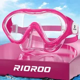 RIOROO Taucherbrille Kinder,Schwimmbrille Kinder für Jungen Mädchen Jugendliche,Schnorchelmaske mit Nasenabdeckung Anti Nebel Anti-Leck Tauchmaske 180°Panorama HD Schwimmmaske für Kinder 4-14 Jahre