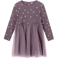 NAME IT Mädchen Nmfnadja Dress Noos Kleid, Arctic Dusk,