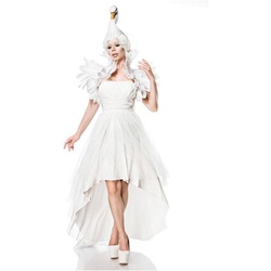 Metamorph Kostüm Weißer Schwan, Einfach märchenhaft: hinreißendes Schwanenkostüm inkl. Kopfbedeckun weiß XS