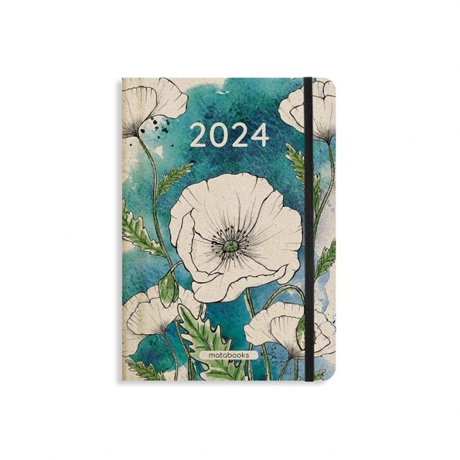 metabooks Jahresplaner 2024 - Poppy White DIN A5