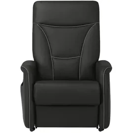 Hukla Fernsehsessel Manuel XL Leder 84 x 108 x 90 cm Schwarz elektrisch