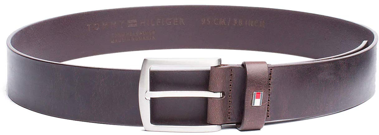 Tommy Hilfiger Herren Gürtel New Denton Belt 4.0 Ledergürtel, Braun (Testa Di Moro), 105