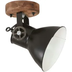vidaXL Wand-/Deckenlampen Industriestil 2 Stk. Schwarz 20x25 cm E27