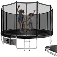 HOMALL Gartentrampolin Ø 228 cm Kindertrampolin Outdoor Trampolin, (Mit Sicherheitsnetz, Sprungtuch und Leiter Ø228/305/366CM)